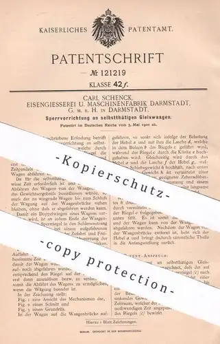 original Patent - Carl Schenck , Eisengiesserei & Maschinenfabrik Darmstadt GmbH , 1900 | Gleis Waage | Waagen Eisenbahn