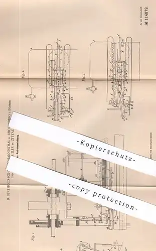 original Patent - B. Berthold Sohn , Johannesthal / Reichenberg / Böhmen | Gustav Hiller , Zittau | 1898 | Webketten !