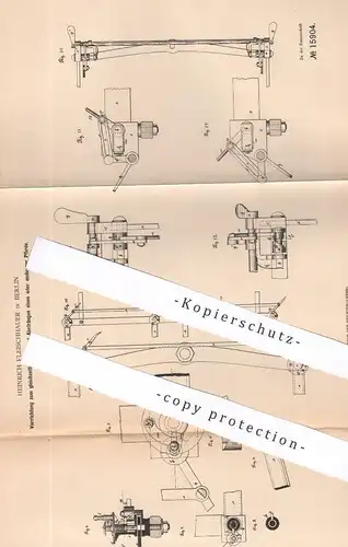 original Patent - Heinrich Fleischhauer , Berlin , 1881 , Pferdegeschirr | Pferd , Pferde , Pferdewagen , Kutsche