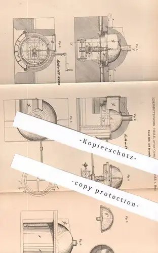 original Patent - Eisenhüttenwerk Thale AG | Thale / Harz | 1879 | Email-Glüh- u. Brennofen | Ofen , Öfen | Emaille !!!