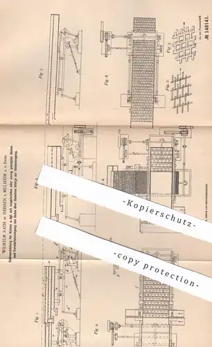 original Patent - Wilhelm Rath , Heissen / Mülheim / Ruhr , 1902 , Siebvorrichtung für Kohlen | Sieb , Brikett , Kohle