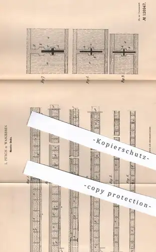 original Patent - L. Pitsch , Wanzleben , 1899 , Massive Decke | Maurer , Bau , Beton , Zement , Mörtel