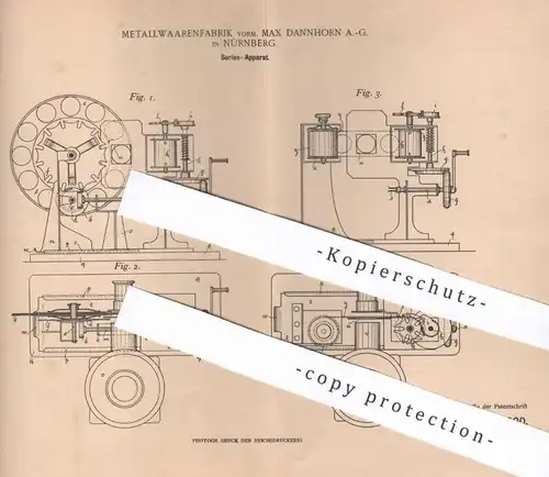 original Patent - Metallwaarenfabrik vorm. Max Dannhorn AG , Nürnberg , 1900 , Serienapparat | Kamera , Fotoapparat !!