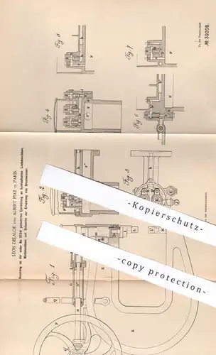 original Patent - Léon Delaloe , Albert Piat , Paris , Frankreich | hydraulische Lochmaschine , Nietmaschine , Schere