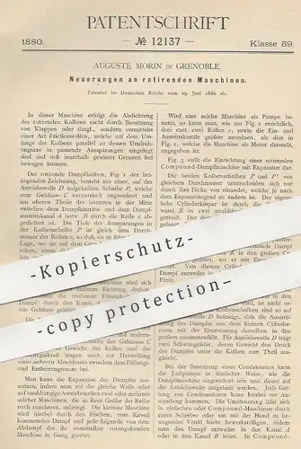 original Patent - Auguste Morin , Grenoble , 1880 , Rotierende Maschinen | Rotation , Dampfmaschine , Motor , Motoren