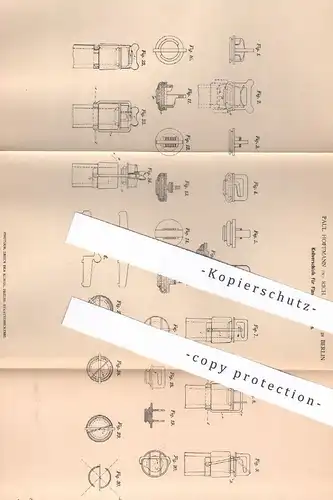 original Patent - Paul Hoffmann & Rich. Quitmann , Berlin , 1878 , Keilverschluss für Flasche , Krug | Korken , Pfropfen