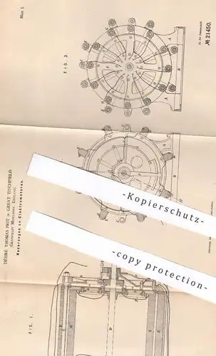 original Patent - Désiré Thomas Piot , Great Titchfield , Middlesex , England , 1882 , Elektromotor | Motor , Motoren !