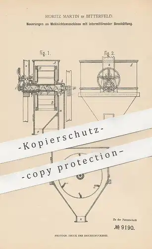 original Patent - Moritz Martin , Bitterfeld , 1879 , Mehlsichtemaschine | Mahlmühle , Mehl , Mühle , Mühlen , Müllerei