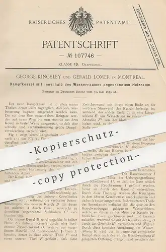 original Patent - George Kingsley , Gerald Lomer , Montreal , Kanada , 1899 , Dampfkessel | Wasserkessel , Kessel