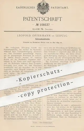 original Patent - Leopold Offermann , Leipzig 1899 , Schraubenstrecke | Spinnmaschinen , Kämmmaschinen ,  Fasern , Wolle
