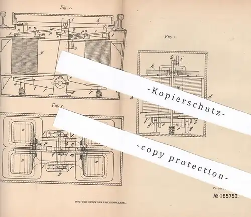 original Patent - Jos. Messias , Amsterdam  , 1906 , Elektrische Weichenstellvorrichtung | Stellwerk , Eisenbahn , Bahn