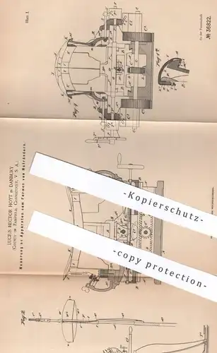 original Patent - Lucius Hector Hoyt , Danbury Fairfield Connecticut , USA | Formen der Hutränder | Hut , Hüte , Modist