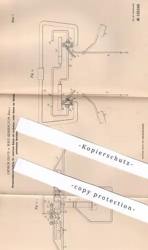 original Patent - George Davis , West Kensington , England , 1900 , Stromabnehmer für elektrische Bahnen | Straßenbahn !