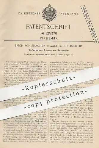 original Patent - Erich Schumacher , Aachen / Burtscheid , 1900 , Polieren von Uhrenwellen | Uhr , Uhren , Uhrmacher !!