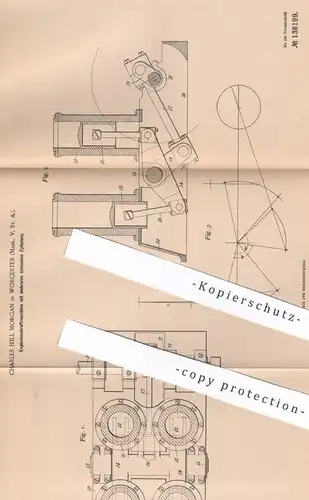 original Patent - Charles Hill Morgan , Worcester Massachusetts USA , 1901 , Explosionskraftmaschine | Motor , Gasmotor