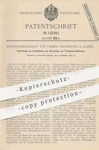 original Patent - AG für Treber Trocknung , Kassel , 1899 , Entstäubung von Schwaden aus Trockenvorrichtung | Mühle