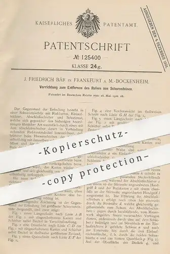 original Patent - J. Friedrich Bär , Frankfurt / Main / Bockenheim , 1901 , Entfernen von Ruß aus Schornstein | Ofen