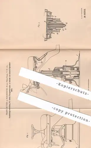 original Patent - Frank Ritter , Rochester , New York , USA , 1895 , beweglicher Operationsstuhl | OP - Stuhl , Arzt !!