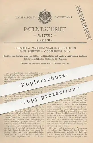 original Patent - Giesserei & Maschinenfabrik Oggersheim Paul Schütze / Pfalz | 1901 | Flüssigkeiten erhitzen u. kühlen