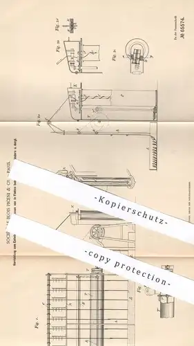 original Patent - Société le Blois Piceni & Cie , Paris , England , 1891 , Faserband , Faser , Garn , Hanf , Wolle !!