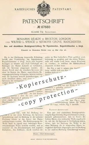 original Patent - Benjamin Deakin , Brixton , London | Wilfrid L. Spence , Seymons Grove England | Signal - Mast | Licht