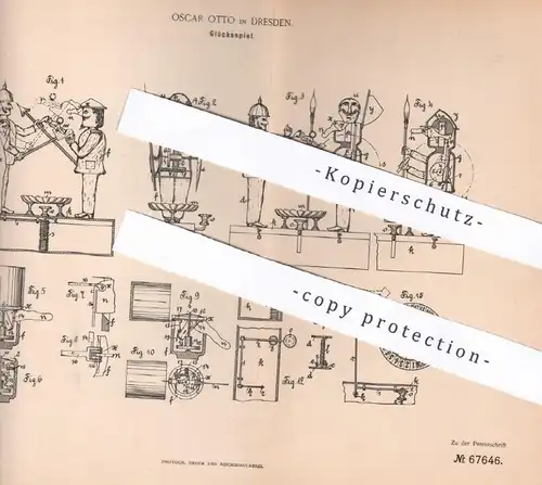 original Patent - Oscar Otto , Dresden , 1892 , Glücksspiel | Spiel , Gewinnspiel , Sport , Spieluhr !!!