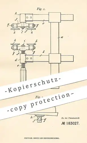 original Patent - Georg Rabus , Nürnberg , 1906 , Schraubzwinge mit drehbaren Klemmbacken | Schraubzwingen | Werkzeug !