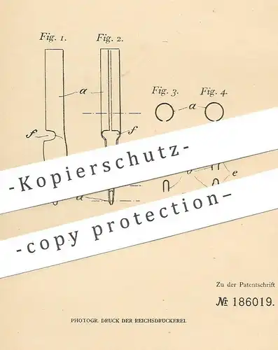 original Patent - Karl Rettl , München , 1906 , Reißfeder aus Blech | Schreibfeder | Feder , Füllhalter , Füller !!