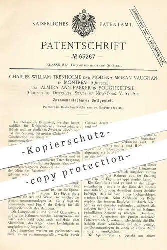original Patent - Charles W. Trenholme , Modena Moran Vaughan , Montreal , Quebec | Almira Ann Parker , New York | Bett
