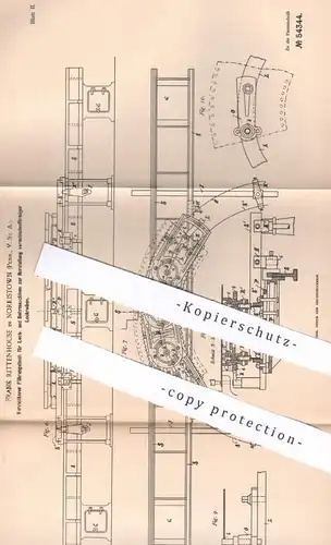 original Patent - Frank Rittenhouse , Norristown Pennsylvania USA , 1890 | Führungstisch für Lochmaschine , Bohrmaschine