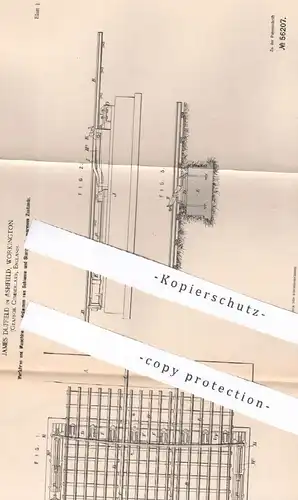 original Patent - James Duffield , Ashfield , Workington Cumberland England 1890 | Krümmen von Schienen , Stangen , Rohr