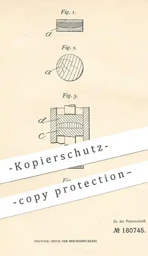 original Patent - Carl Franze , Tetschen a. E. , 1905 , Holzknopf , Holzknöpfe | Knopf , Knöpfe aus Holz | Schneider !!