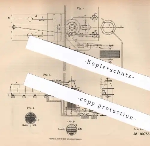 original Patent - Jakob Baeder , Pfeddersheim bei Worms , 1905 , Erzeugung von Kaltdampf | Dampfkessel , Dampf !!