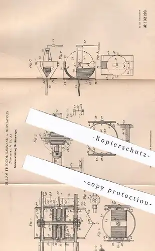 original Patent - William Theodor Kammann , Minneapolis Minnesota , USA , 1898 , Antrieb für Motorwagen | Motor Fahrzeug