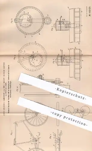 original Patent - John Melcher Carlsson , Emil Albert Olsson Göthe , Stockholm , Schweden , 1898 , Antrieb für Fahrräder