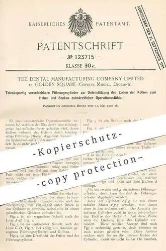 original Patent - The Dental Manufacturing Company Limited , Golden Square , England , 1900 , Operationsstuhl Zahnarzt