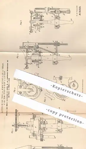 original Patent - Alfred Hugh Tyler , John Stuart Ellis de Vesian , London , England | 1891 | Bohrmaschine , Fräse !!!