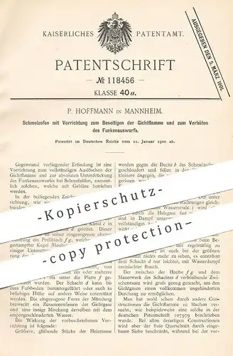 original Patent - P. Hoffmann , Mannheim , 1900 , Schmelzofen | Ofen , Öfen , Ofenbauer , Hochofen | Feuerung !!