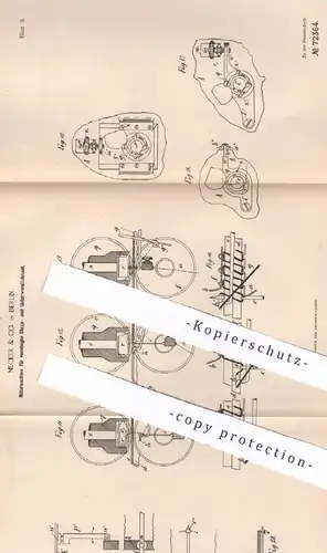 original Patent - Necker & Co. , Berlin , 1892 , Nähmaschine für Steppnaht | Nähmaschinen , Schneider , Nähen !!!