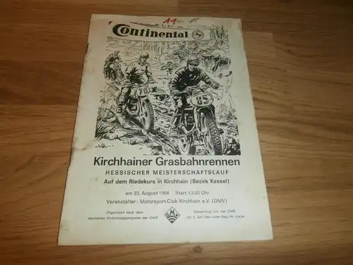 Grasbahnrennen , Kirchhain 23.08.1964 , Sandbahn , Programmheft / Programm / Rennprogramm , program !!!