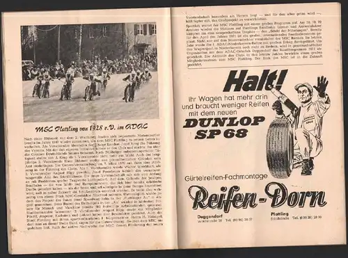 Plattling , Festprogramm des Sports 1970 , viel Reklame , Programmheft / Programm  !!!