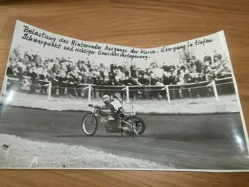 großes Foto Speedway , WM Stralsund 1968 , Mecklenburg , Pogorzelskis - Polen !!