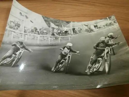 großes Foto Speedway , Vierkampf , Mecklenburg , DDR , Jawa , MC Meissen !!!