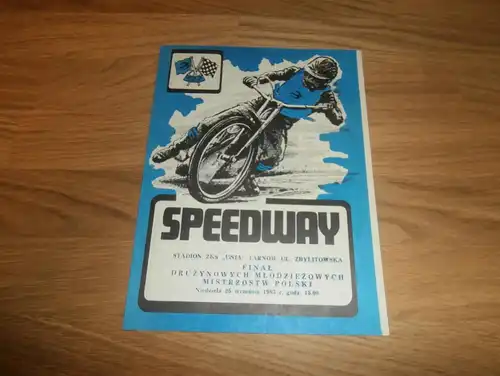 Speedway , Tarnow 25.09.1983 , Rennprogramm , Programmheft , program