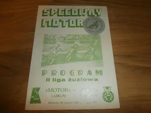 Speedway , Lublin 20.09.1982 , Rennprogramm , Programmheft , program
