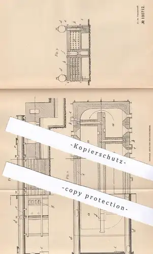 original Patent - Romain Brosse , Marseille Frankreich 1906 | Ofen mit Gasfeuerung zum Kalzinieren von Tonerde | Gasofen