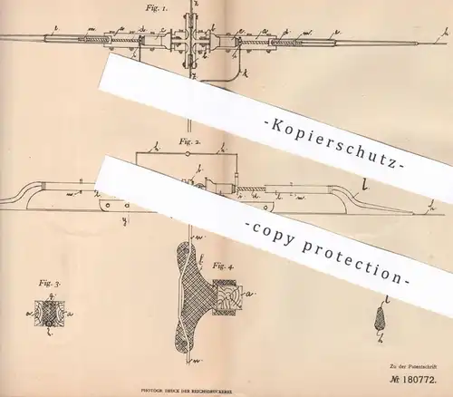 original Patent - Fritz Gielow , Köln / Rhein , 1905 , Streckenisolator für Straßenbahn - Oberleitung | Isolator