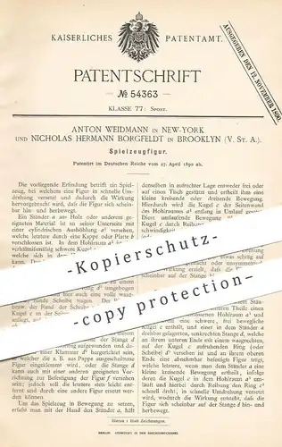 original Patent - Anton Weidmann , New York | Nicholas Hermann Borgfeldt , Brooklyn , USA , 1890 , Spielzeug - Figur