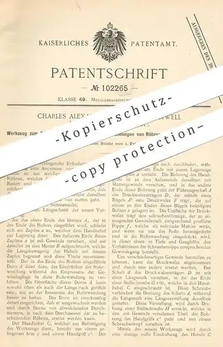 original Patent - Charles Alexander Bailey , Cromwell , Middlesex , Connecticut , USA , 1898 , Werkzeug für Gewinde