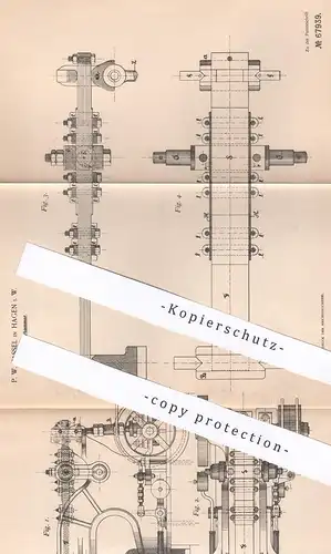 original Patent - P. W. Hassel , Hagen i. W. , 1892 , Blattfederhammer | Hammer , Metall , Schlosser , Blattfedern !!